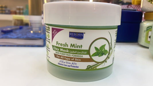 Fresh mint clay mask