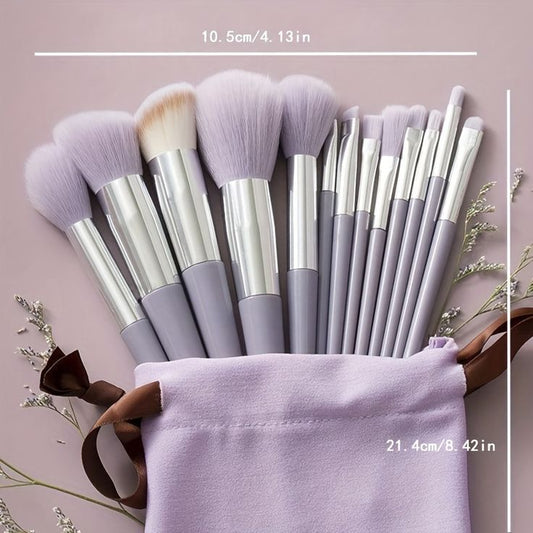 13pcs soft fluffy makeup brushes set for cosmetics